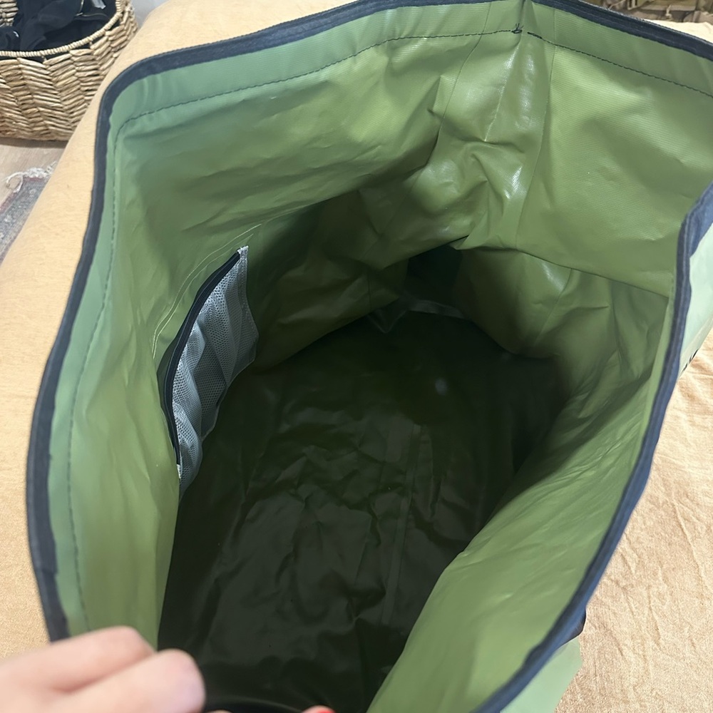 Olive Green Waterproof Travel Duffel Bag - Picture 3 of 6